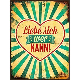 Tin Sign 35 x 26 cm Love yourself who can