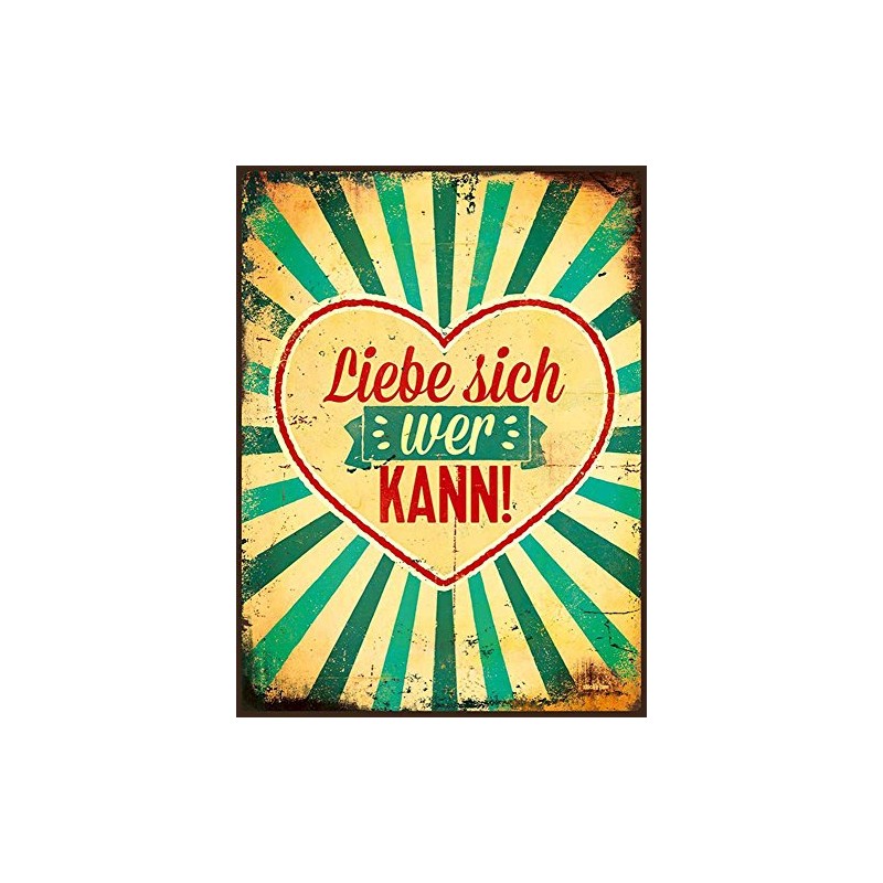 Tin Sign 35 x 26 cm Love yourself who can