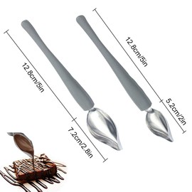 Drawing Decorating Spoons Set Cooking Tweezers Precision Tongs with Precision Serrated Tips and Multi Use Decor Chef Culinary Spoons for Plates Decorating with Comfortable Handle