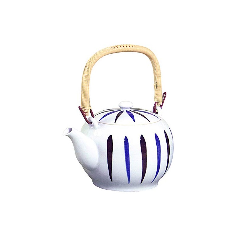 wa-rudokurieito 急須 Classic 染付ke 土瓶 Dual Color Criss Cross Grass