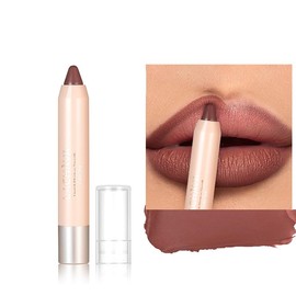 Lápiz Labial En Color Marrón Nude Para Mujer, Ultra Mate, Cremoso, Aterciopelado, Acabado Suave, Cobertura Total, Alta Pigmentación, Resistente Al... 