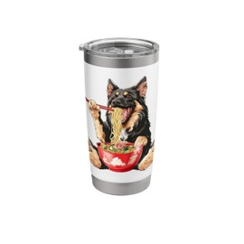 German Shepherd Dog Ramen Japanese Noodles Stainless Steel Insulated Tumbler