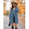 Women's Casual Lightweight Long Sleeve Pockets Cardigan Sweater Plus Size