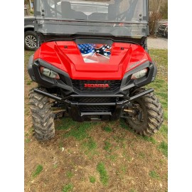 Perforated HONDA TALON 1000 HEADLIGHT GRAPHICS RED REPTILE EYE PERFORATED