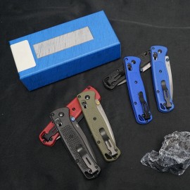 BUGOUT BM 535 Nylon Glass Fibre Handle Folding Knife Custom Drop Point Blade for Camping & Tactical Pocket Knives US Spotcolor: Gray Handle, Sandblasted Gray Blade, blade length: 3.23in, blade width: 1.1in, type: Pocket Knife