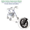 Health Line Products Walker Rollator Replacement 6" Wheels Black (Rear