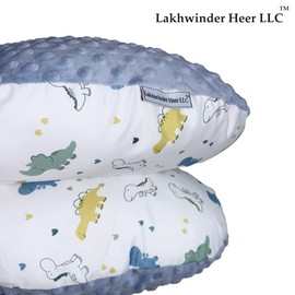 Lakhwinder Heer LLC Baby Nursing Pillow Dino,Full Support for Baby Fedding Milk for Parents and Child. When Brestfedding, Bottol Fedding and Bounding. Multipal Fedding Style.,Machine Washable