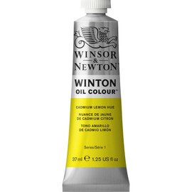 Winsor & Newton 1414087 Winton, fine, high-quality oil paint, 37 ml tube with even consistency, light-resistant, high coverage, rich in colour pigments, cadmium yellow lemon colour