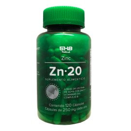 Vitaminas Zinc Complejo B 120 Caps 250mg C/u Natural 5h8 Sfn Sabor Sin Sabor