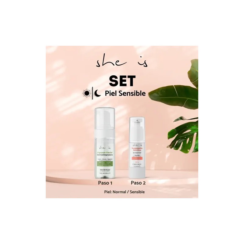 Set Facial Para Piel Sensible (2 Piezas) She Is Skincare