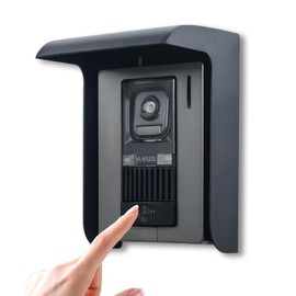 Outdoor Intercom Cover Front Door Intercom Rain Shield Wireless Door Intercom Shade Cover Super Hard Metal Easy Installation (Black)