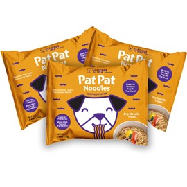 Pat Pat Noodles Probiotic Pup Ramen Noodle Seafood Flavor 3 Pack 2.47oz Per Package Dog Treat Made with Premium Ingredients and Probiotics for The Modern Pup