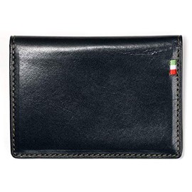 Milagro Tamponato Leather Series Pass & Card Case, navy