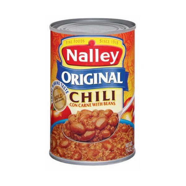 Nalley, Canned Chili, 15oz Can (Pack of 6) (Choose Flavors Below) (Original Chili Con Carne With Beans)
