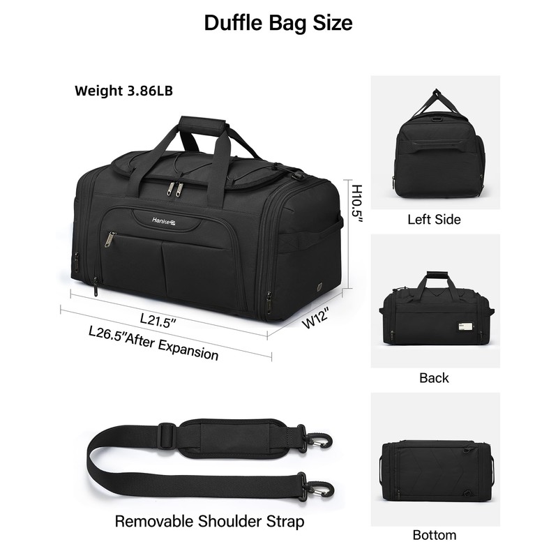 Hanke Expandable Carry On Luggage Bag,3 in 1 Duffle Bag