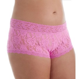 Hanky Panky Women's Plus Size Nouveau Boyshort Brown/Leopard Boy Shorts 1X (16W-18W), Black, 24W / 26W