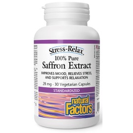 Saffron Extract 28mg, Stress Relax 30 Vcaps