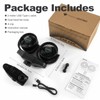 6000mAh Rechargeable Dual Car Fan for Backseat, 3-Speed Separate Controlled