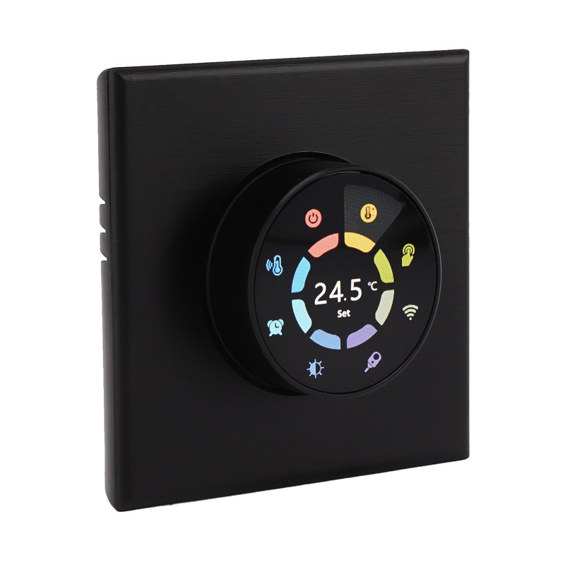 Smart Thermostat Black App Remote Control Timing Energy Saving High