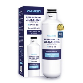 Wamery Alkaline Refrigerator Water Filter Replacement - Model LT1000P/PC/PCS (ADQ747935), 6-Month/200-Gallon Life, Twist-In Tool-Free Install, IAPMO to NSF/ANSI 42, Leak-Free Seal, 1 Pack