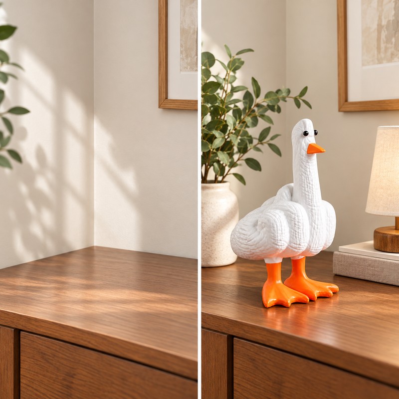 Duck You Gesture Resin Statue – Funny Middle Finger Duck