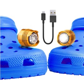 Rechargeable Clog Lights for Shoes, Clog Headlights for Adult Shoes, Clog Flashlights for Shoes, Clog Lights for Kids Headlamps for Camping, Clog Charms for Women, Kid Flashlight Clog Charms for Men