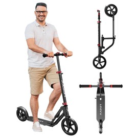 Scooter for Adults –Adult Scooter,Folding, Adjustable Height, Big Wheels, Lightweight All-Aluminum Frame | Suitable for Teens 12+ | 265lbs Weight Limit,Kick Scooter