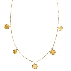 NOELANI necklace with pendant stainless steel woman necklace, 40+5 cm, gold, comes in jewelry gift box