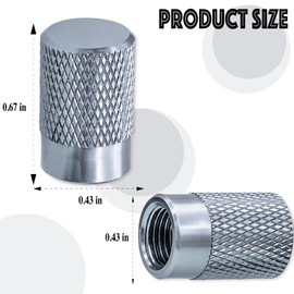 MEAJOO 4PCS Tire Valve Stem Caps, Wheel Valve Stem Covers, Corrosion Resistant, Leak-Proof, Dust Proof, Universal for Cars, SUVs, Bikes, Trucks and Motorcycles (Gray)