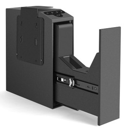 Digital Slider Handgun Gun Safe for Nightstand, Desk, Bed Side, Wall, Truck - Auto Sliding Door Hand Gun Safe for Pistol