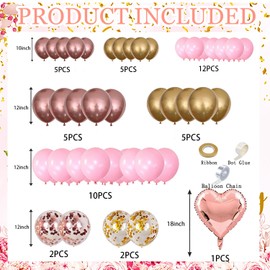 53 PCS Girl Baby Shower Decorations Kit – 7x5FT Pink Floral “A Little Girl Is On Her Way” Backdrop Banner with Tablecloth, Balloons, Ribbon, Arch Strip & Dot Tape for Baby Shower Party Decor