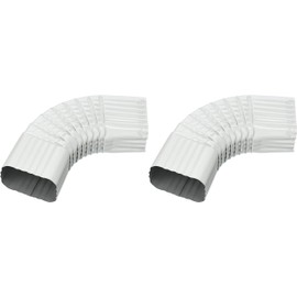 AMERIMAX HOME PRODUCTS 33065 2x3 Galvanized B Elbow, White Pack of 2