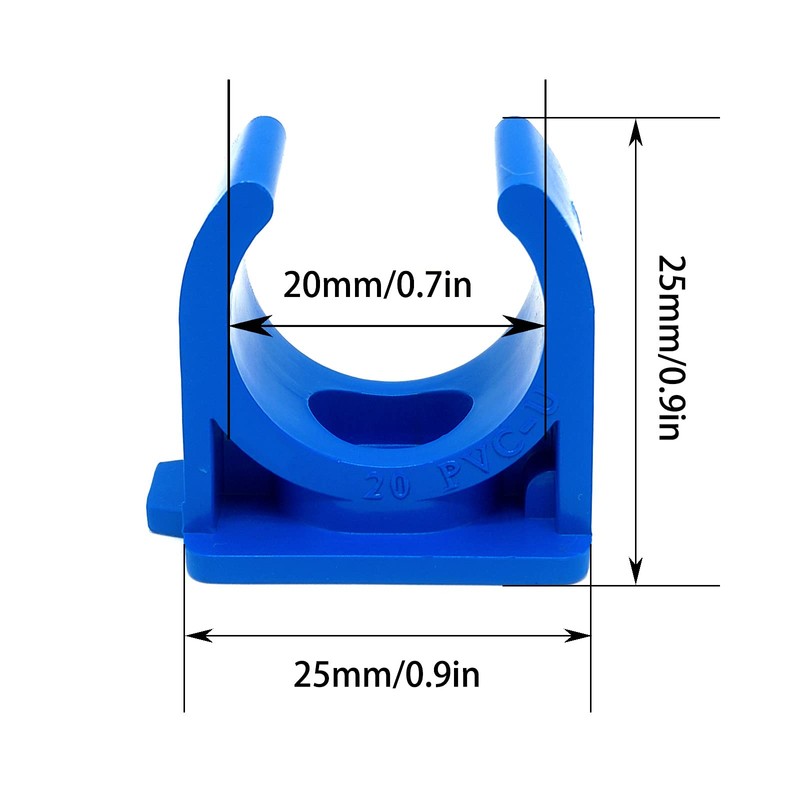 50PCS Pipe Support Hangers 20mm U-Hook PEX Holder PVC Pipe