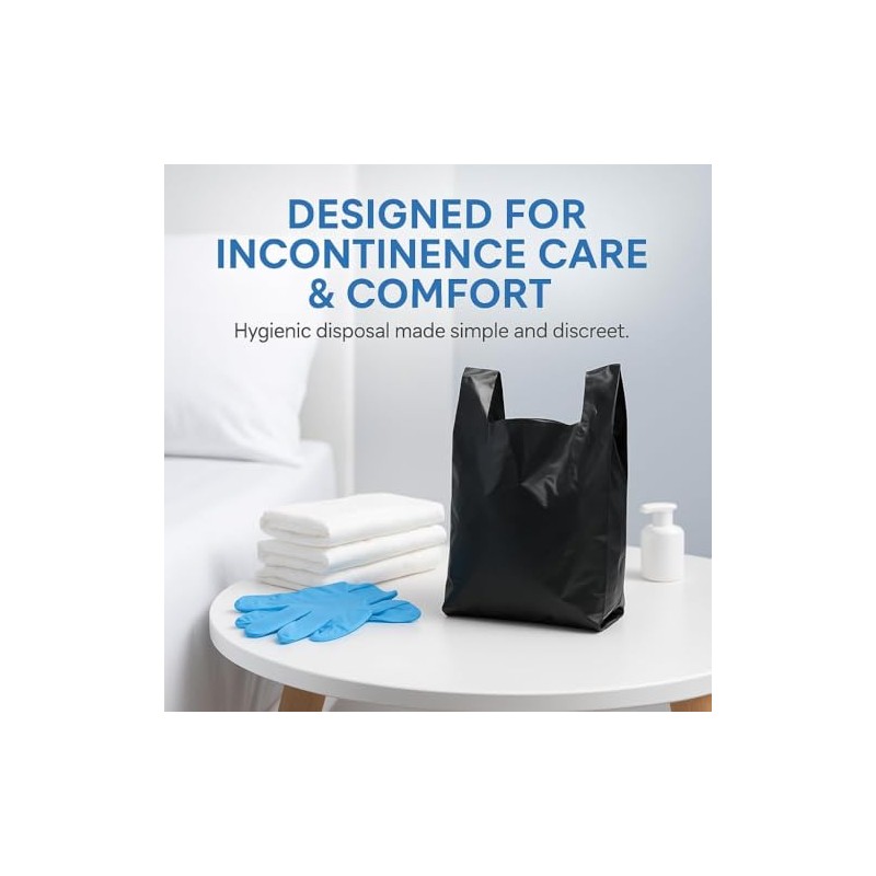 2000 x ALIA Black Adult Nappy Sacks | Extra Large