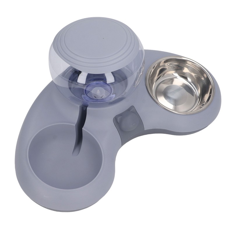 Double Cat Bowls Pet Food and Water Bowl Set Tilted
