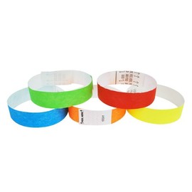 500 Disposable Wristbands 25mm Wide Event Headcount Management EW ty List Thick Synthetic Paper 25mm x 250mm