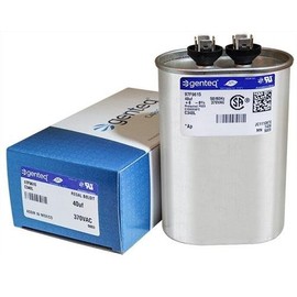 Packard POC40-40 uF MFD x 370 VAC Genteq Replacement Capacitor Oval # C340L /97F9615