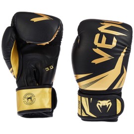 Venum Unisex Challenger 3.0 Boxing Gloves, Black/Gold, 12 oz / 340 g EU