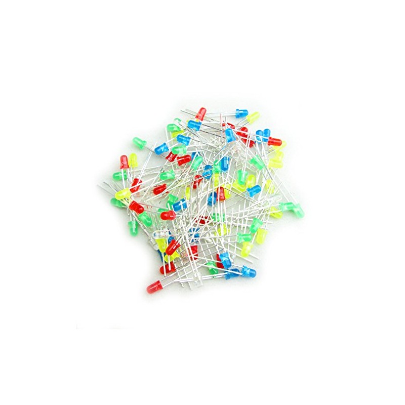 HiLetgo 3MM 5MM LED Light Diode Package Five Colors Each
