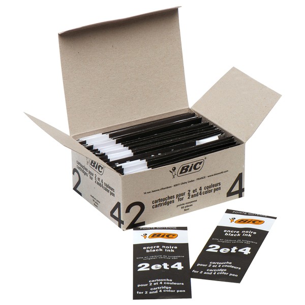 BIC 4 Colours Ballpoint Pen Refills Black 4 Colours Pack