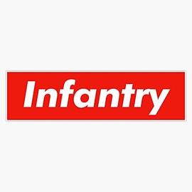 HOF Trading Infantry Vinyl Sticker Waterproof Decal Laptop Wall Window Bumper Sticker 5"