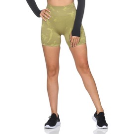 GYMSHARK Women's Adapt Camo Seamless Shorts Tights Colour: Green (Savanna); Size: S, Savannah Green