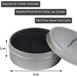 Kit 3 Limpiador silicona para brochas de maquillaje Alfombrilla Esponja Limpiadora de Sombra Protector Malla de Brochas Lavador de succión taza VerdeMix