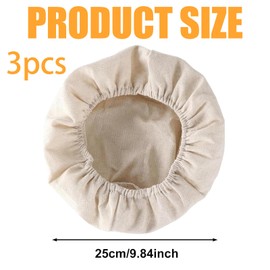 Round Bread Proofing Baskets Fabric Liner French Style Sourdough Bread Basket Replacement Fabric 100% Natural Rattan Sourdough Bread Baking Linen Set of 3