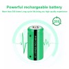 PKCELL 2x 2/3AA Solar Garden lights Batteries NI-MH Rechargeable Battery