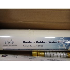 Envig 2 Catalytic Carbon KDF55 Inline Garden Hose Filter Hydroponics & Organic Garden