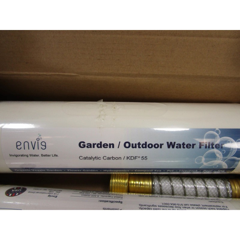 Envig 2 Catalytic Carbon KDF55 Inline Garden Hose Filter Hydroponics