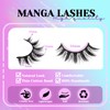 Losha Lashes Spiky Manga Lashes 14 Pairs Wispy False Eyelashes