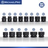 MichaelPro 1/2 Inch Low Profile Impact Socket Set, 14-Piece Low