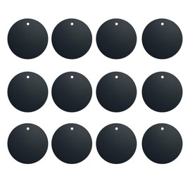 BGJRBY Mount Metal Plate（12Pack） for Magnetic Car Mount Phone Holder with Full Adhesive for Phone Magnet, 12X Round (Black)
